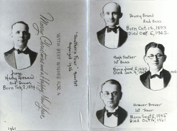 Harry Clay Leonard 2/2/1894-5/14/1967, Tailor and Musician married on 12/10/1913 Velma Chloe Ogden 3/26/1895-3/14/1952