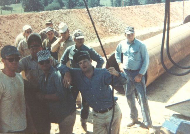 Summer 1968 "Big Inch" Pipeline Job, Jud Browning, G.A., Greg Dawson in suburban D.C.