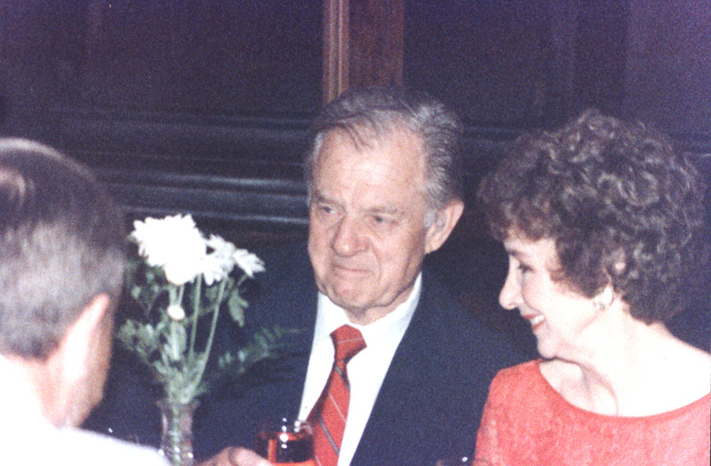 Dad and Leah at Dad's 70th- Ally-O's Denton, Texas